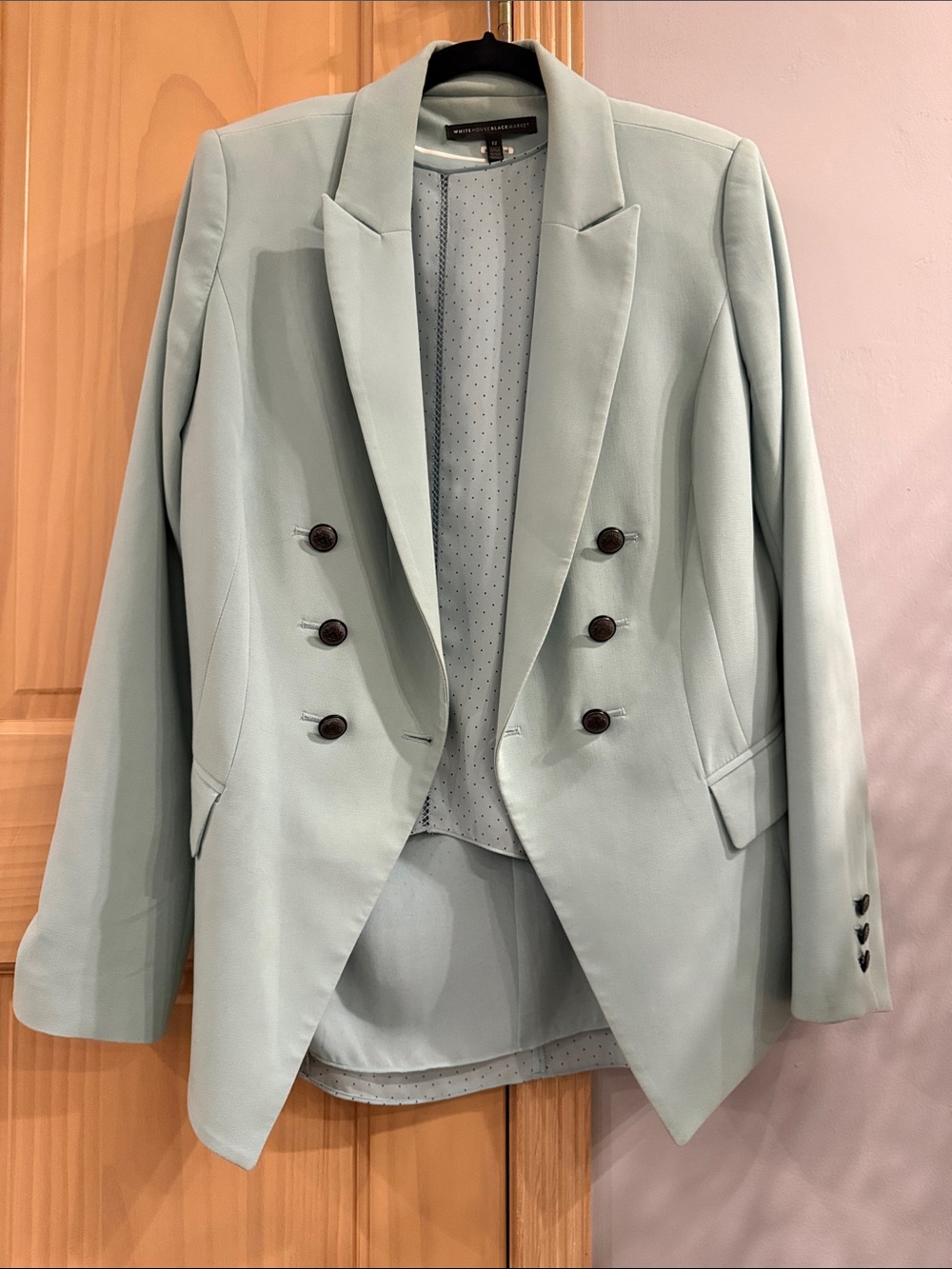 White House Black Market Aqua Blazer & Shell Top Set 12/MP
